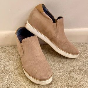 Dr. Scholl's If Only 7.5 Suede Wedge Booties/Sneakers